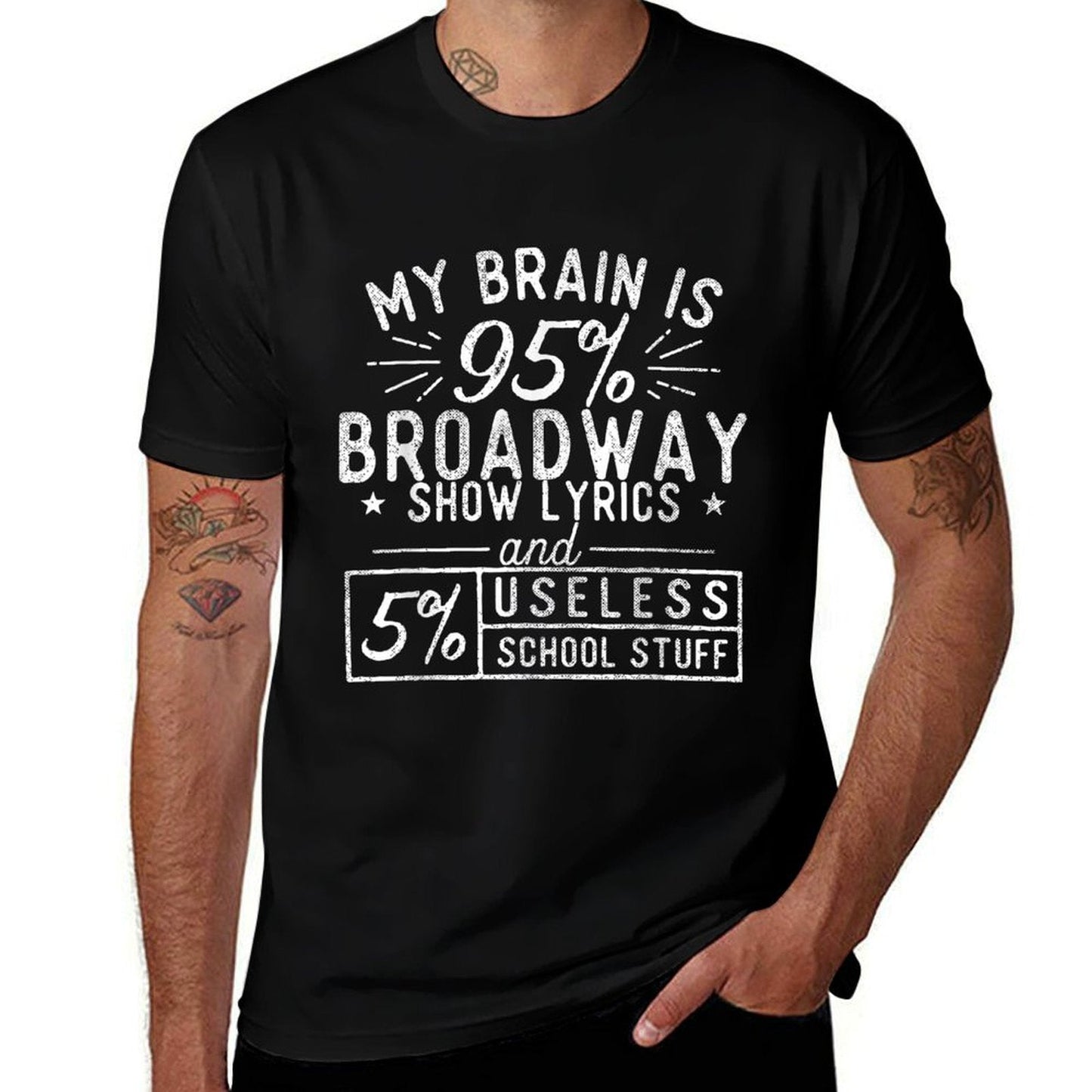 My Brain Is 95 Broadway Lyrics - Actor Theatre Musical  Wrinkle-resistant T-Shirt