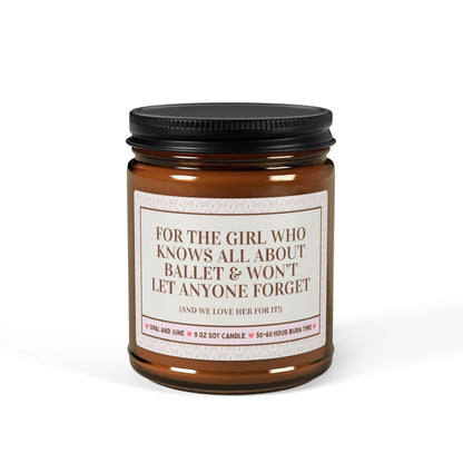 For the Girl Who Knows All About Ballet Candle