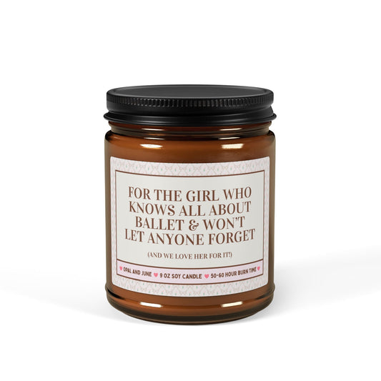 For the Girl Who Knows All About Ballet Candle